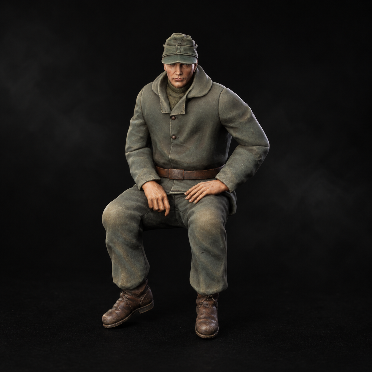 German Tank Crew: Seated Crewman