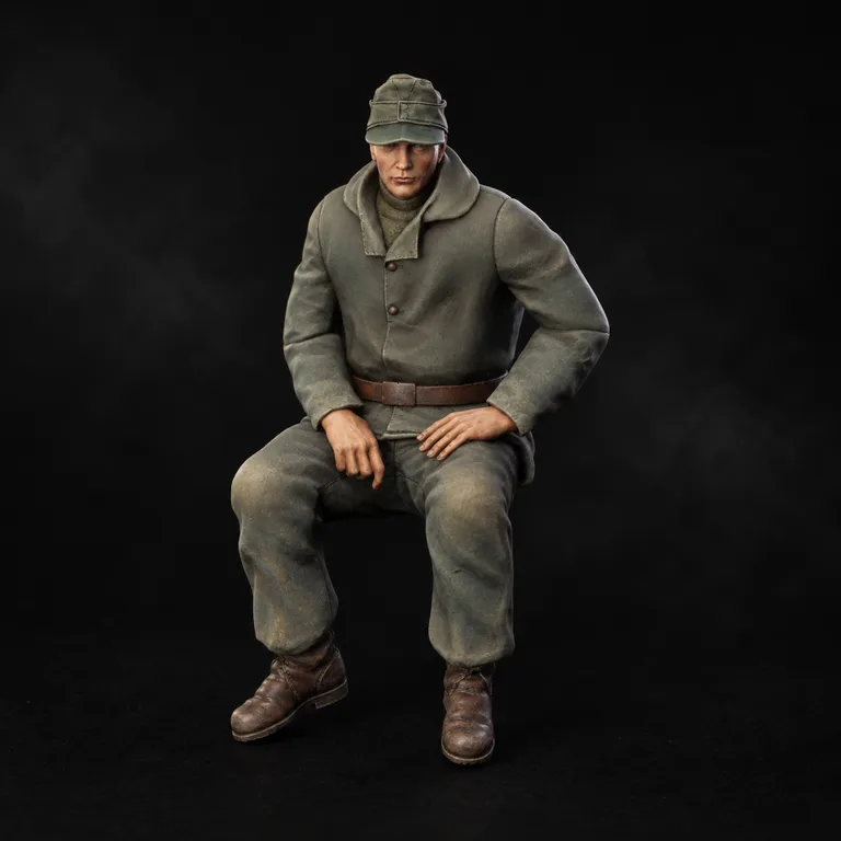German Tank Crew: Seated Crewman