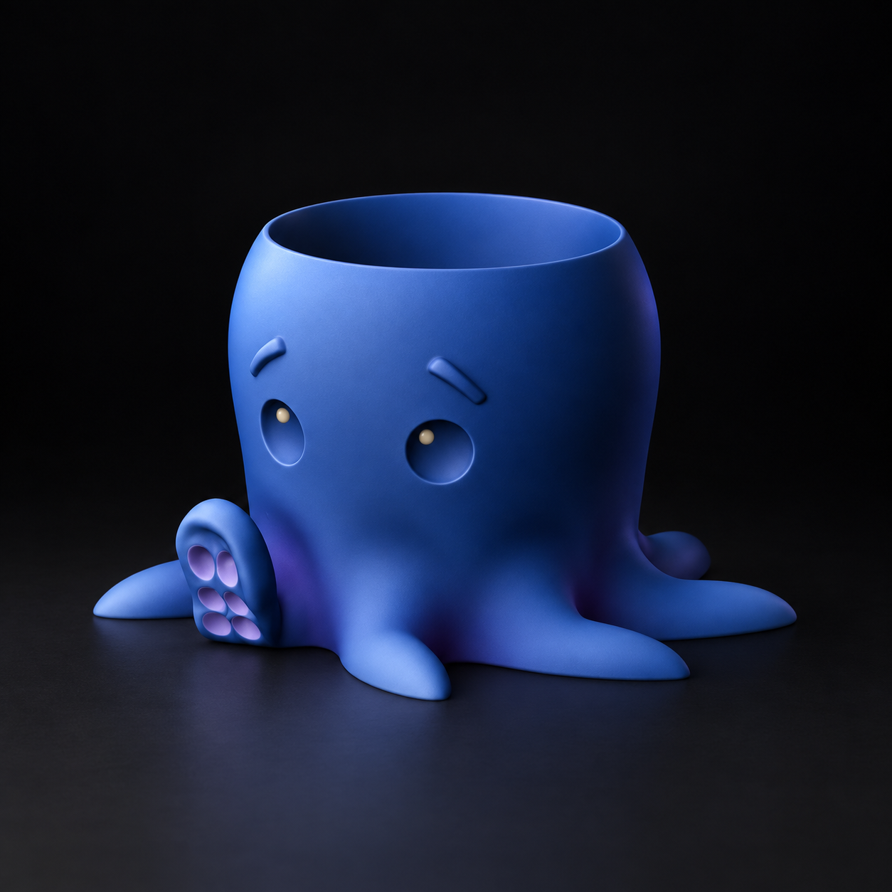Indigo and lavender finish