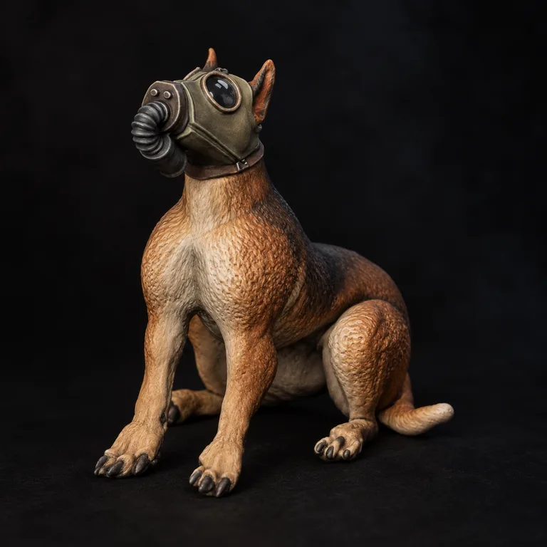 Sentry dog in field colours