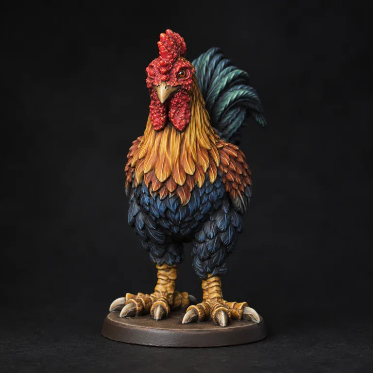 Rooster — golden feathers