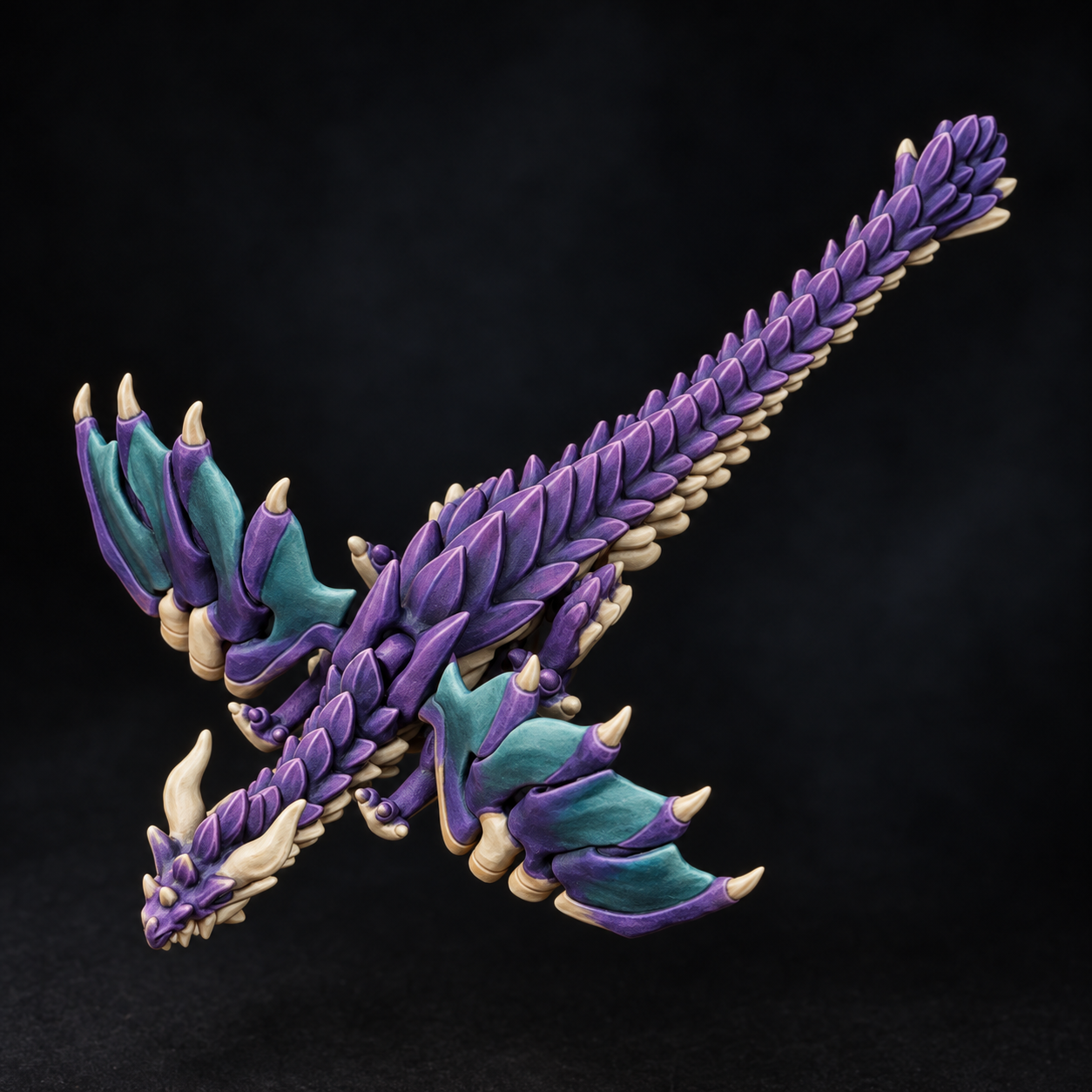 Painted articulated dragon