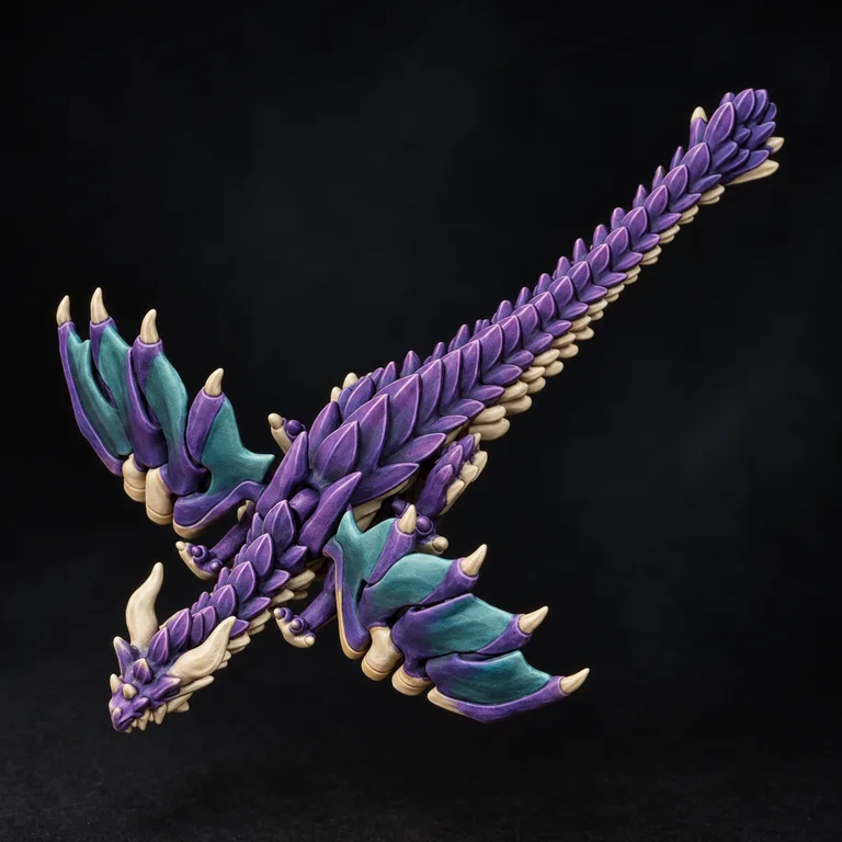 Painted articulated dragon