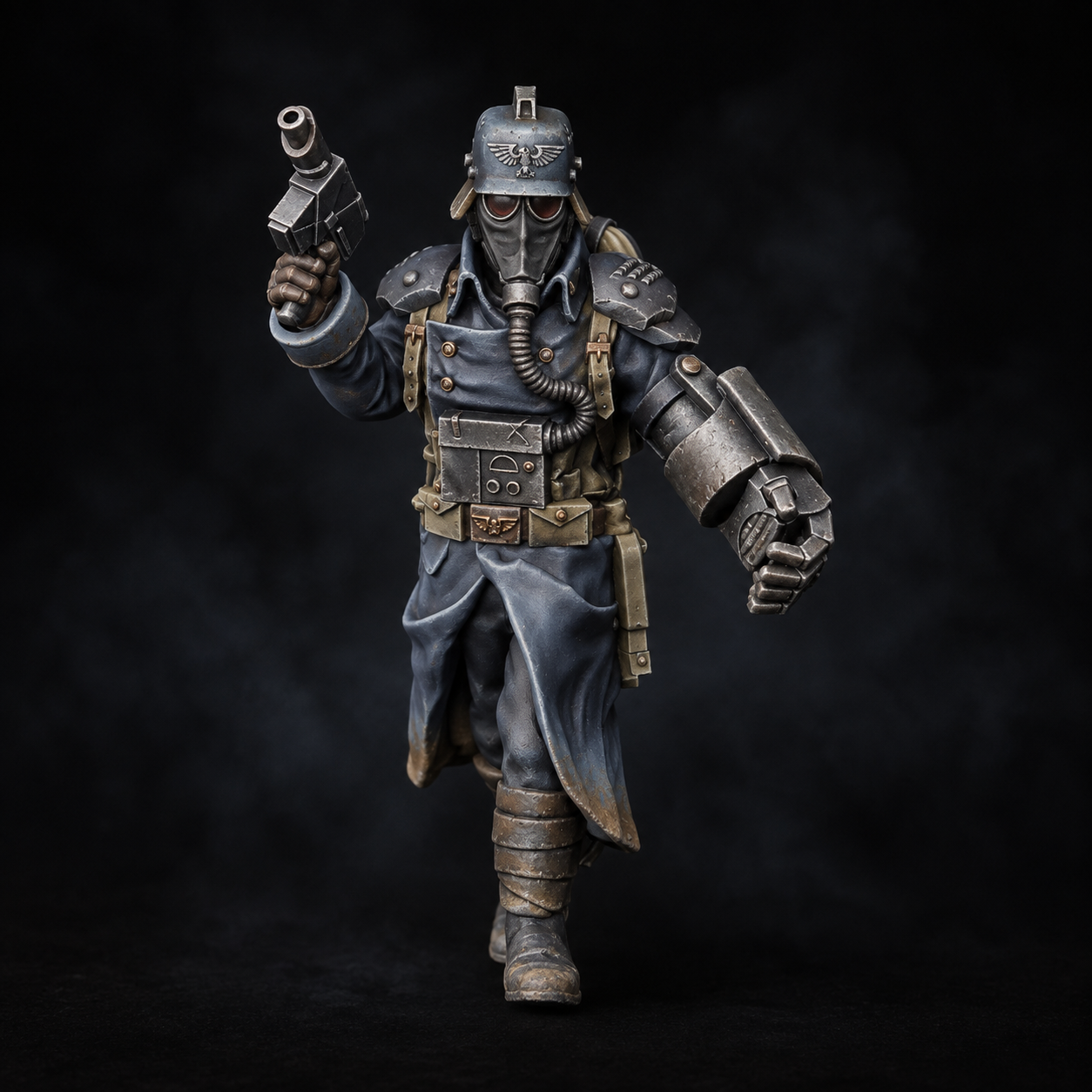 Painted Krieg veteran exhibition photograph