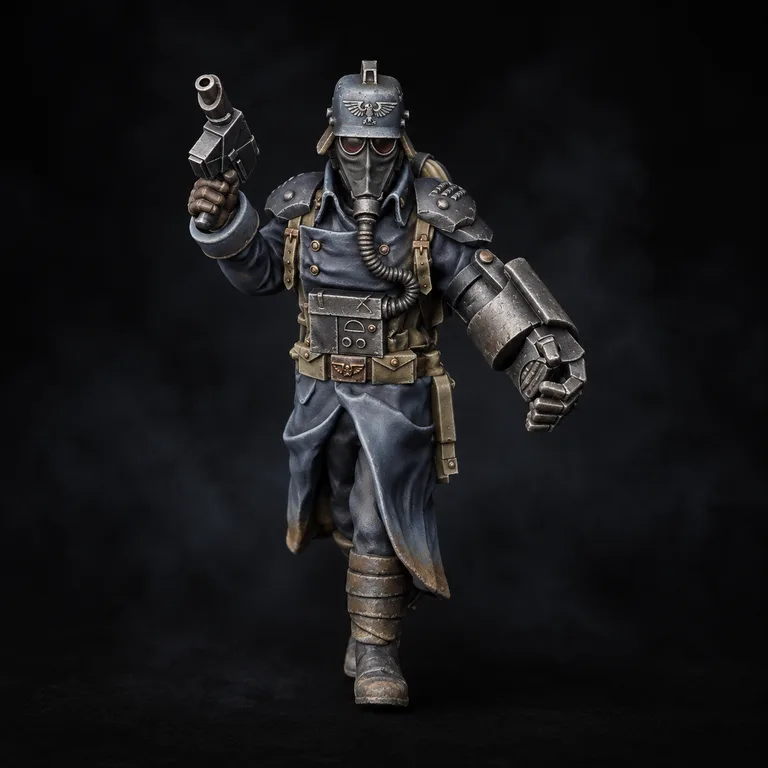 Painted Krieg veteran exhibition photograph