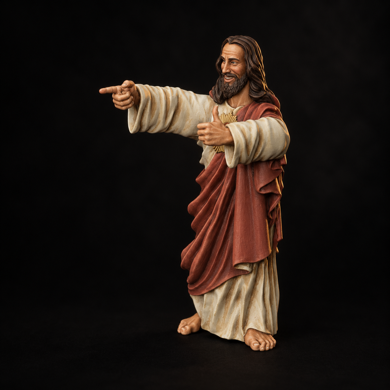 Buddy Christ Figure — painted miniature