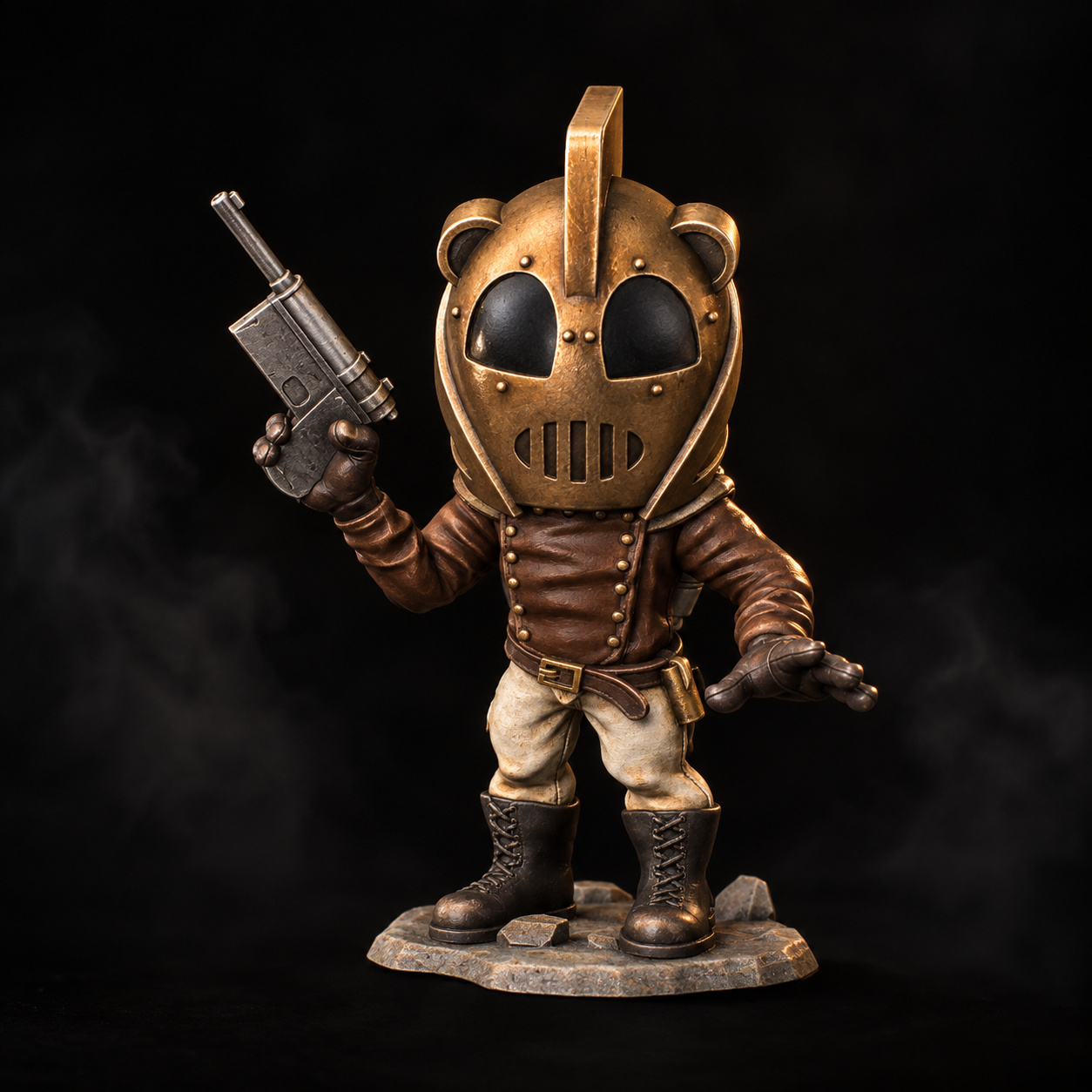 Painted Rocketeer chibi miniature