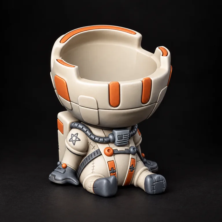 Ivory suit with orange accents