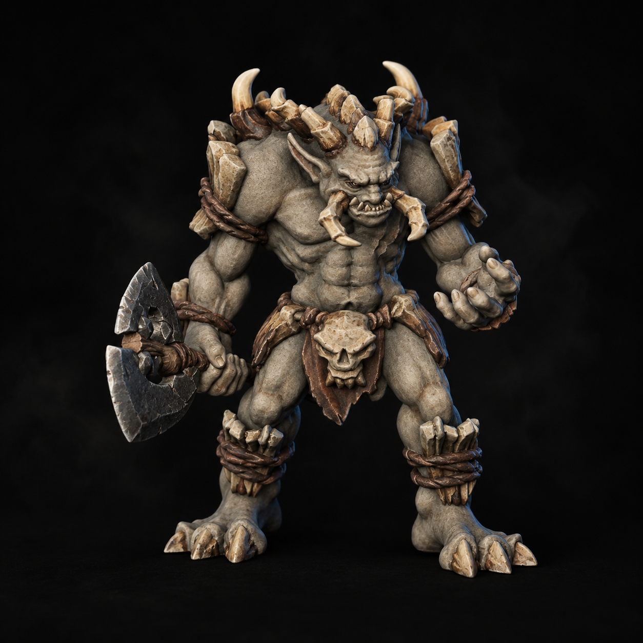 Chaos Troll — stone skin and iron axe