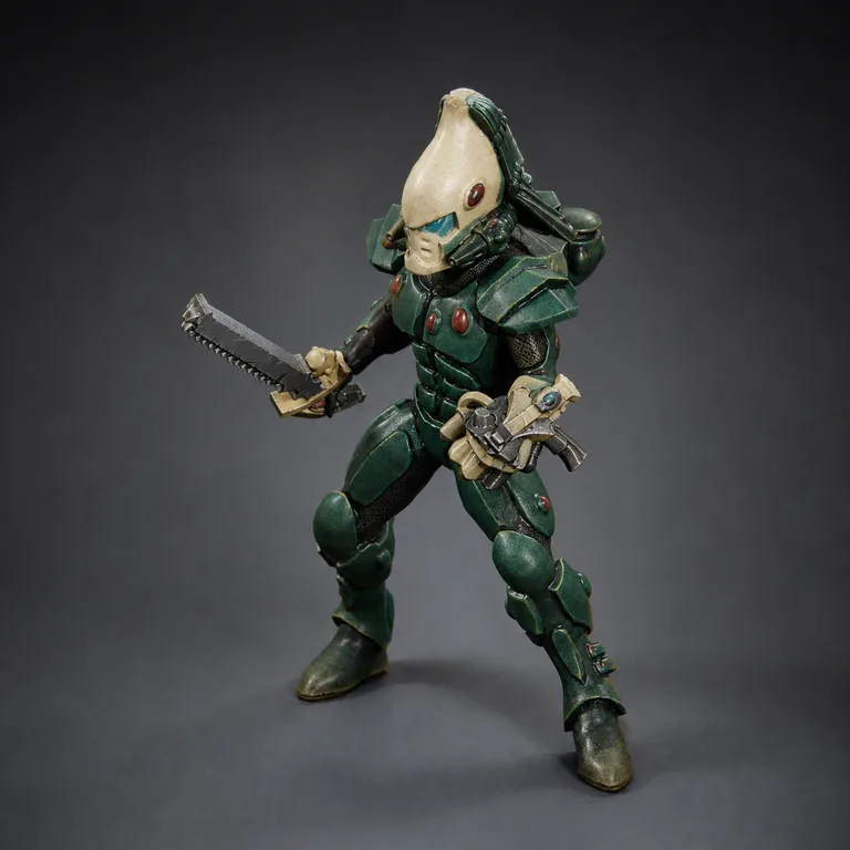 Aeldari Green Stalkers — forest green and warm ivory