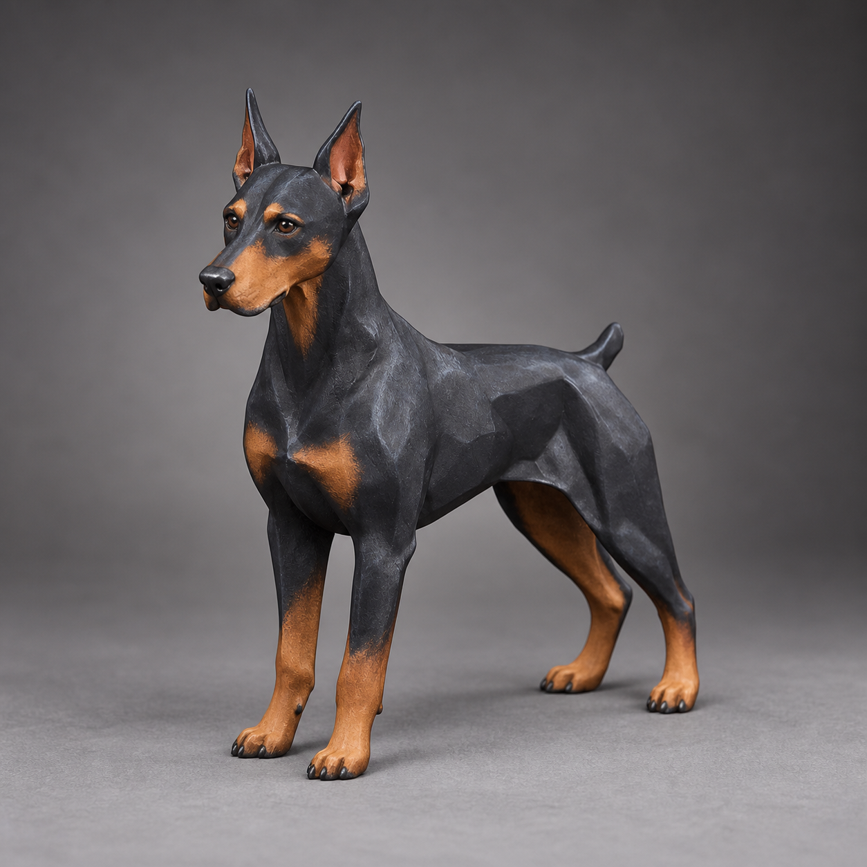 Black-and-tan acrylic finish