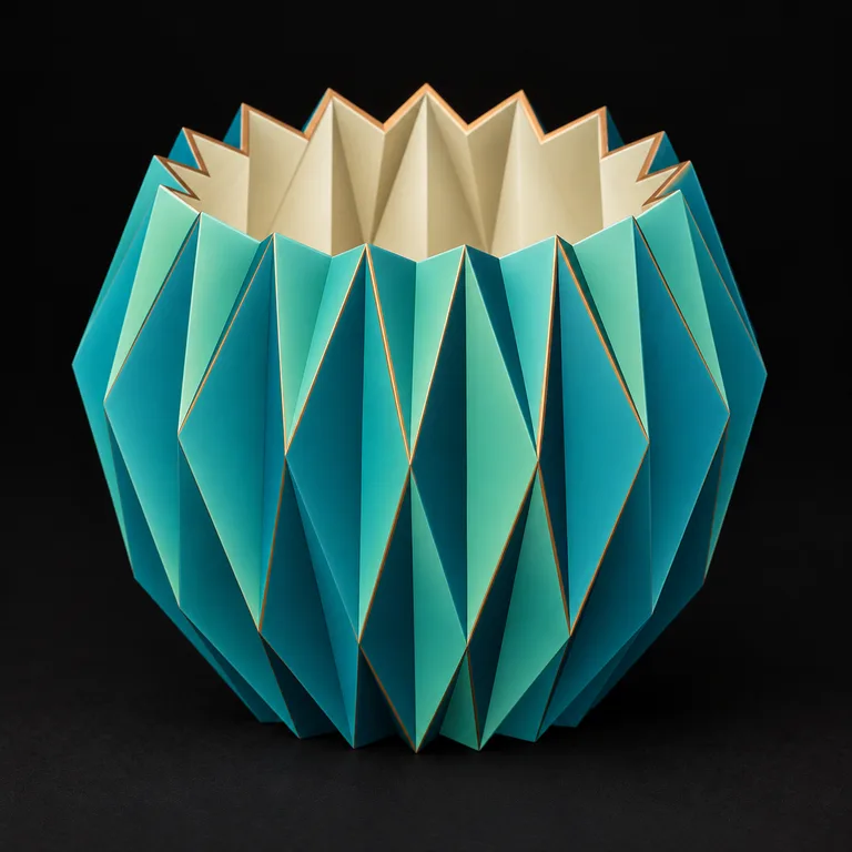 Turquoise folds and copper edges