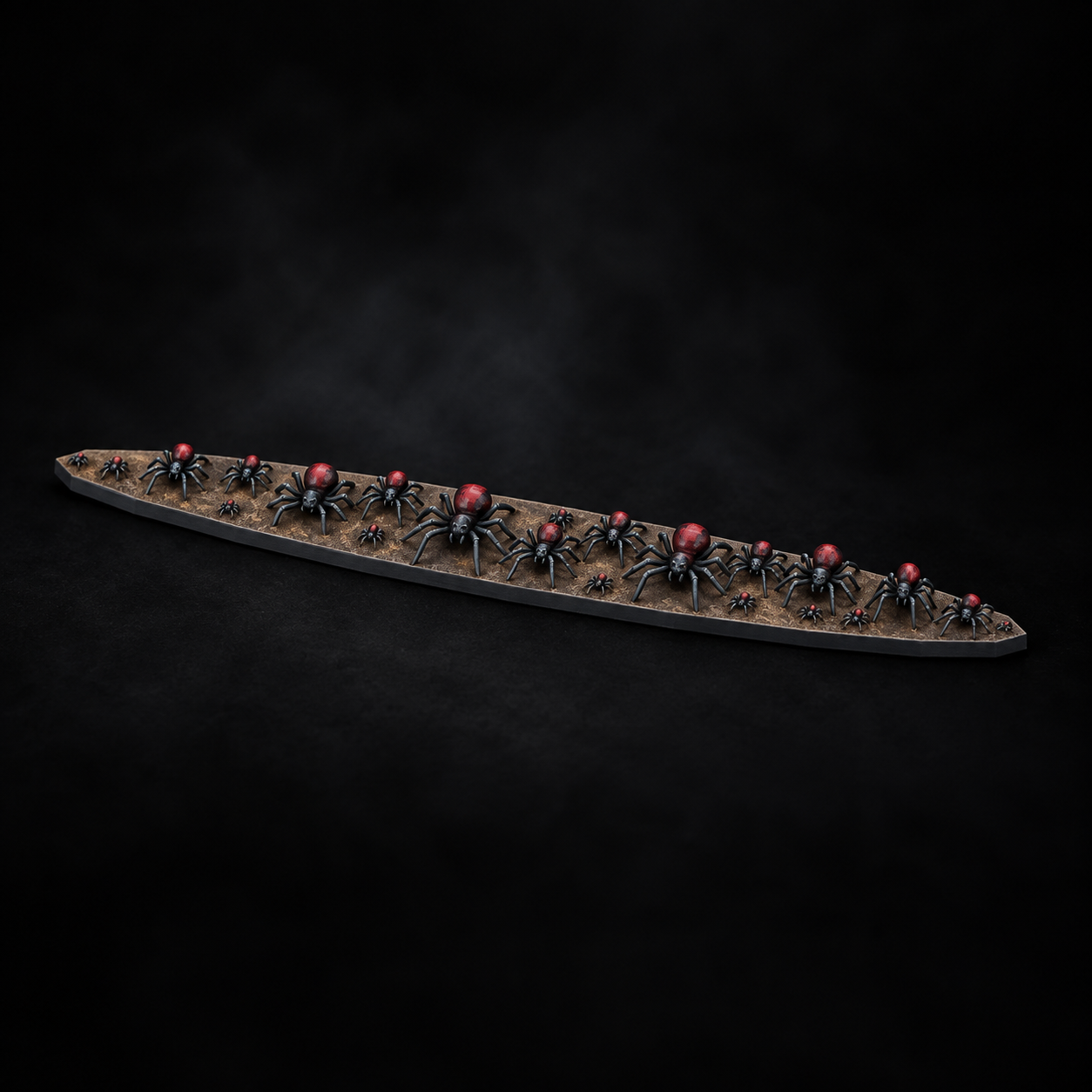 Crimson and graphite paint concept