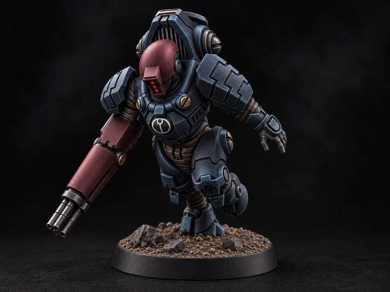 XV15 — midnight armour and oxblood panels