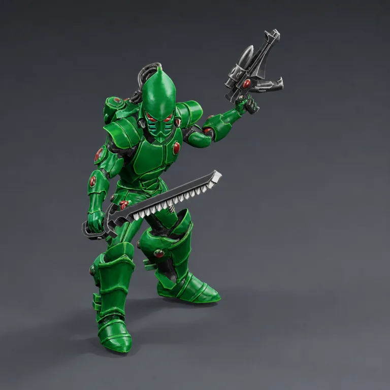 Aeldari Striking Scorpions — canonical emerald shrine armour