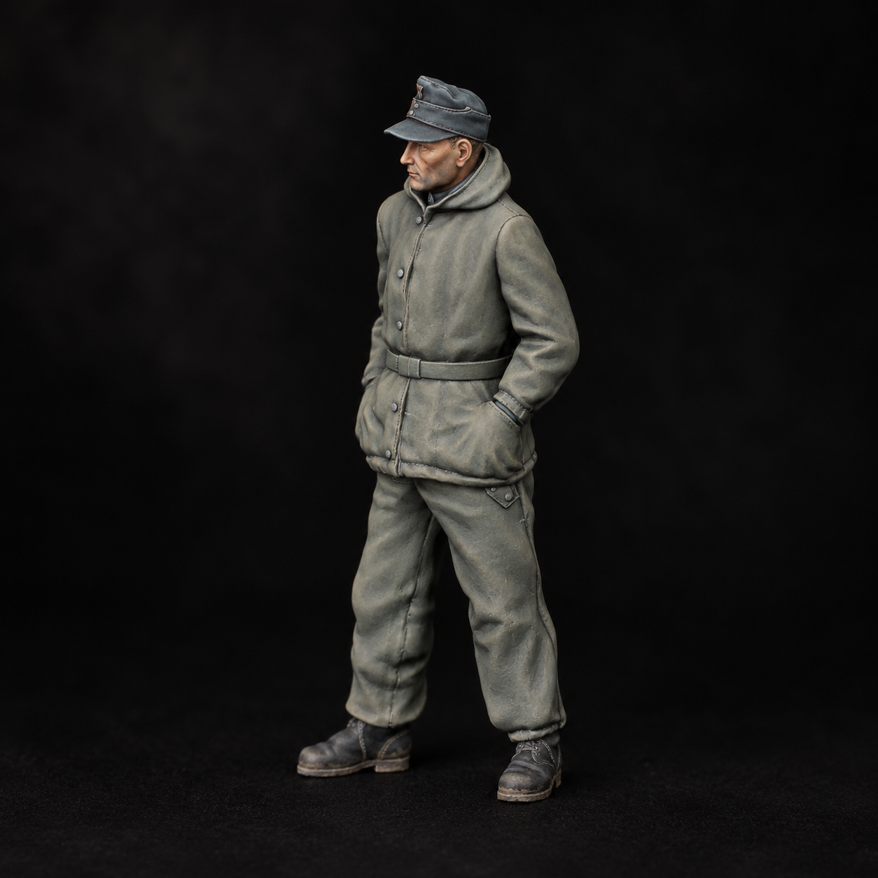 German Winter Tank Crewman — Variant 2B — painted miniature