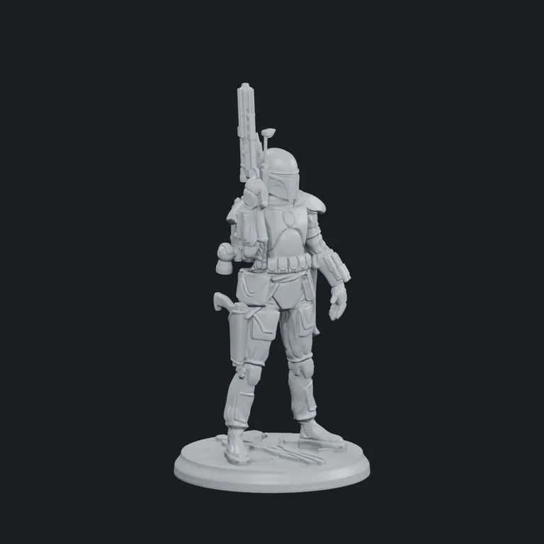 Boba Fett — bounty hunter miniature — Main three-quarter view
