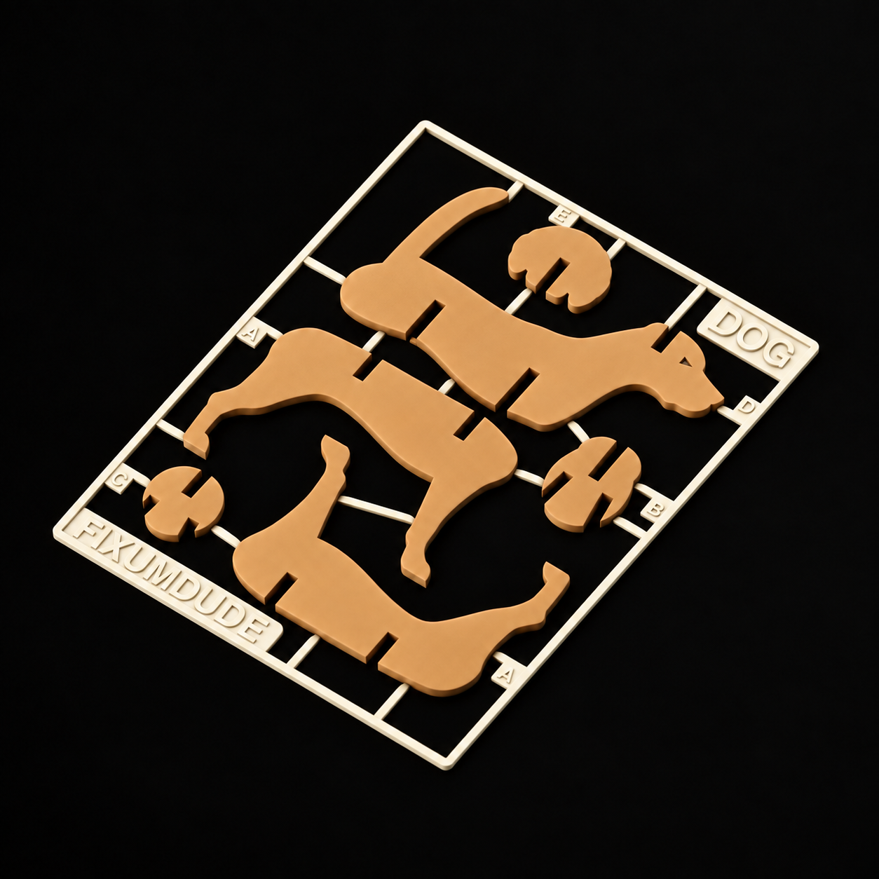 Painted dog kit card