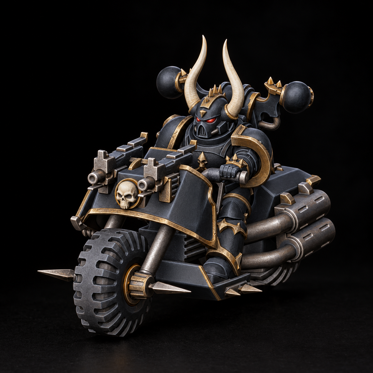 Chaos biker — black and gold