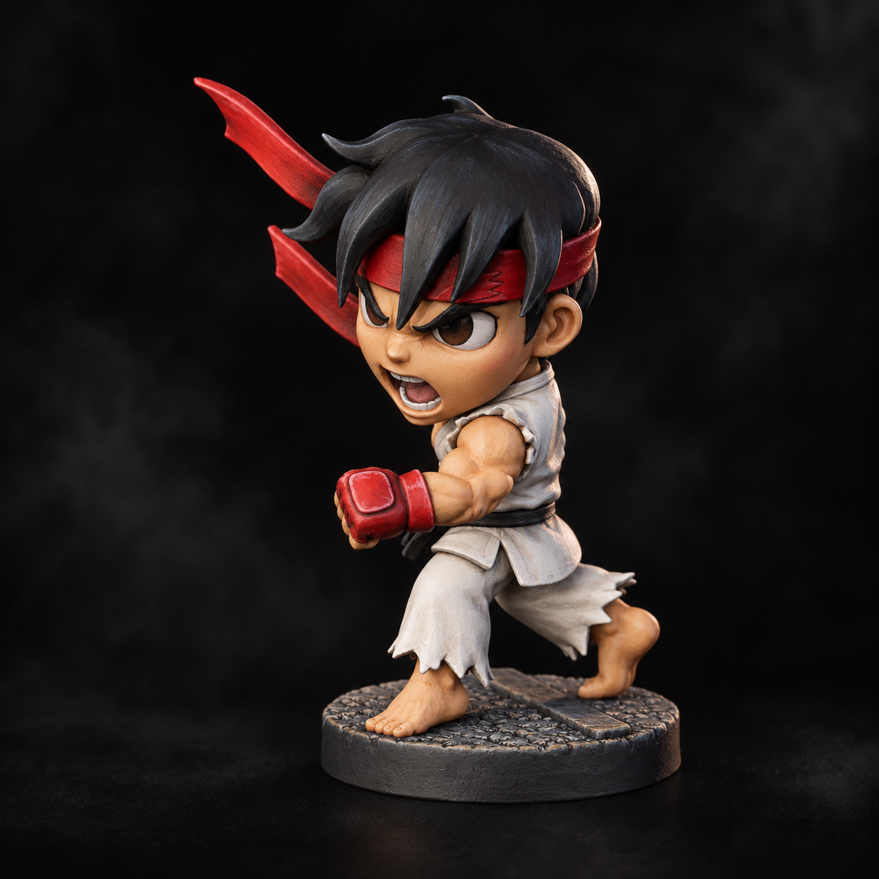Painted Ryu chibi miniature
