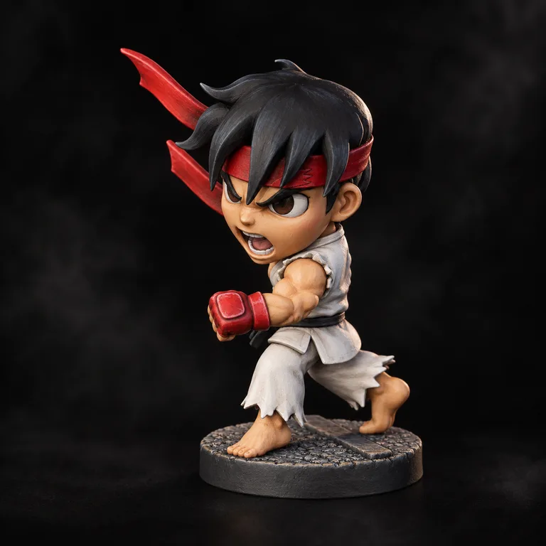 Painted Ryu chibi miniature