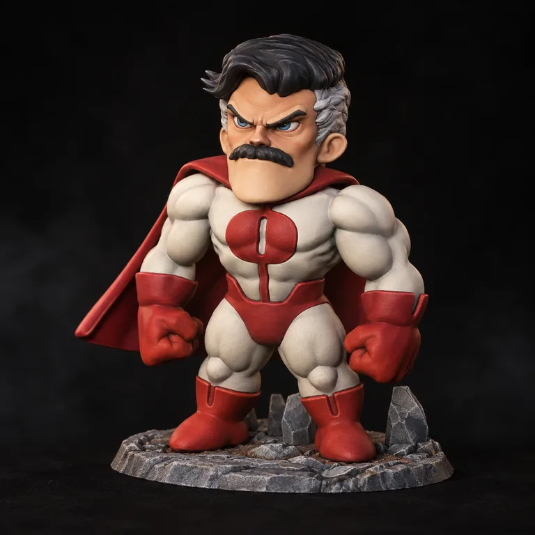 Ivory suit and crimson cape
