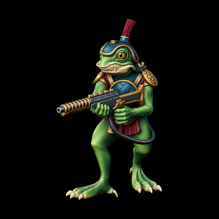 Space lizard — jade and brass