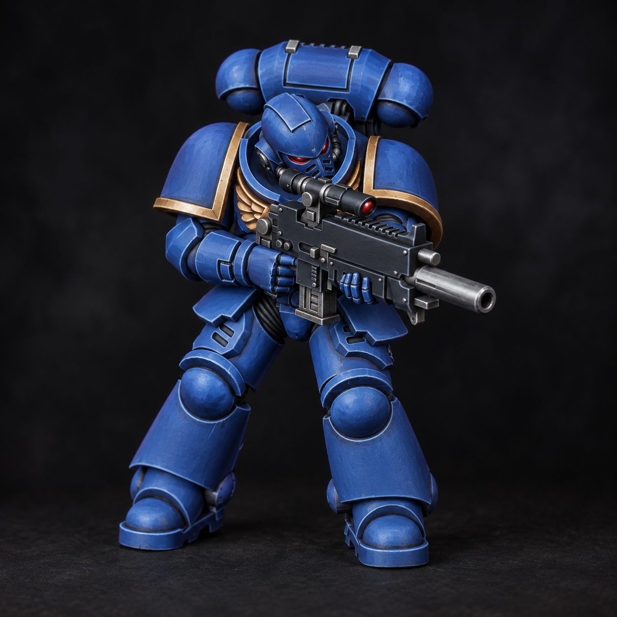 Blue and gold paint concept