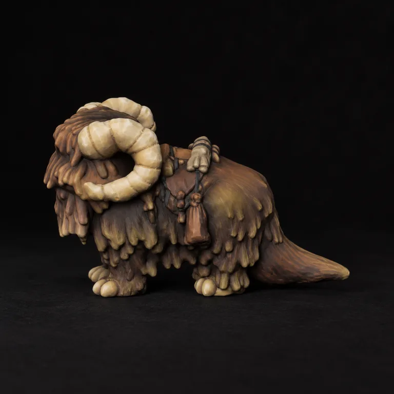 Painted Bantha — exhibition photograph