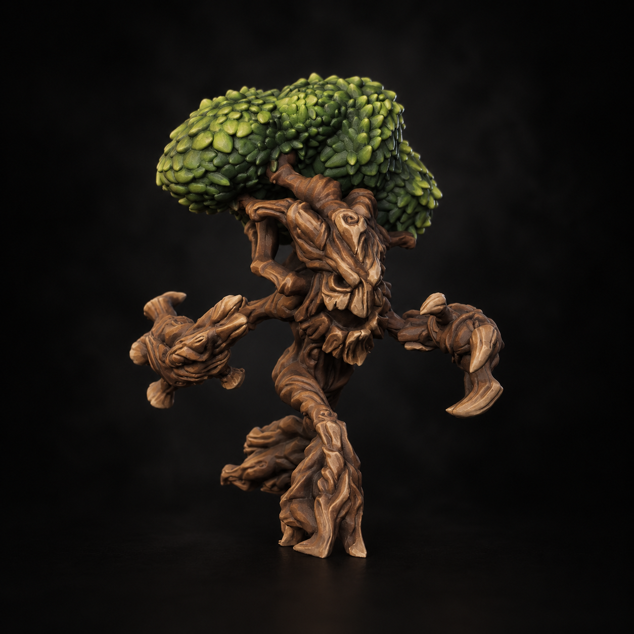 Young Ent — warm bark and green canopy