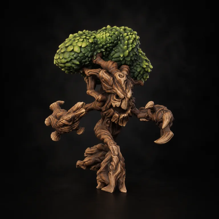 Young Ent — warm bark and green canopy
