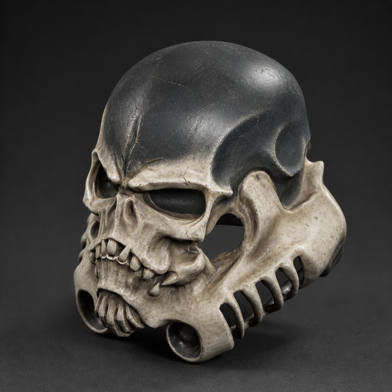 Bone and charcoal paint concept