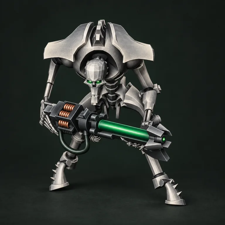 Silver skeleton and green energy