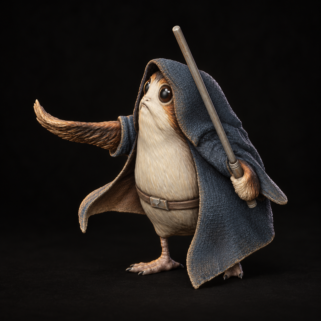 Porg Jedi — painted miniature