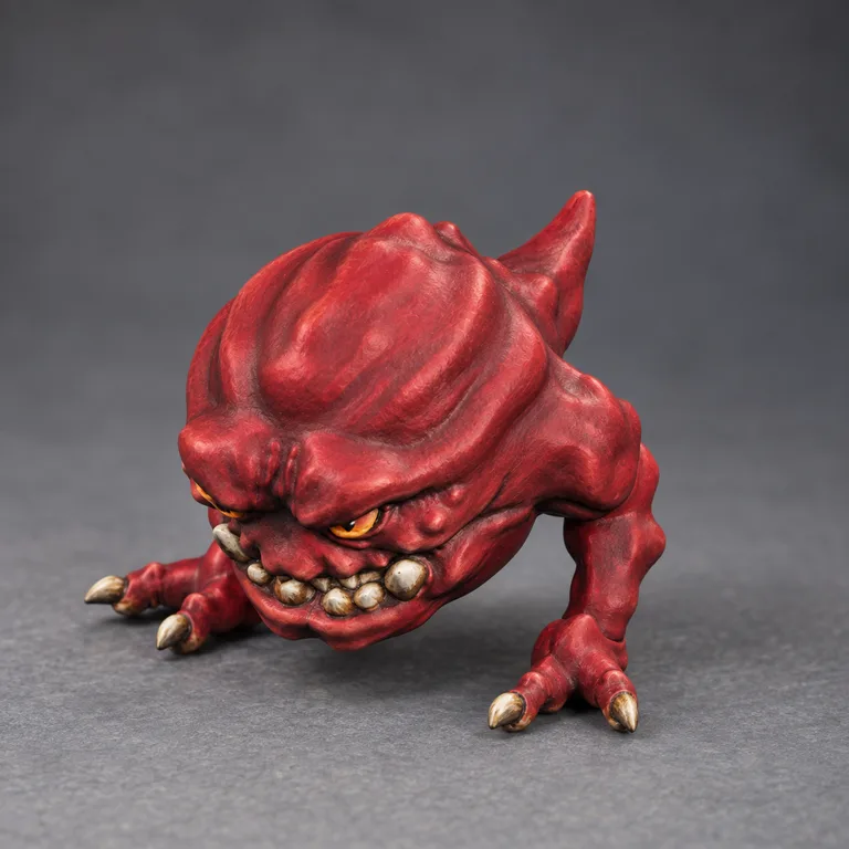 Crimson skin and ivory fangs