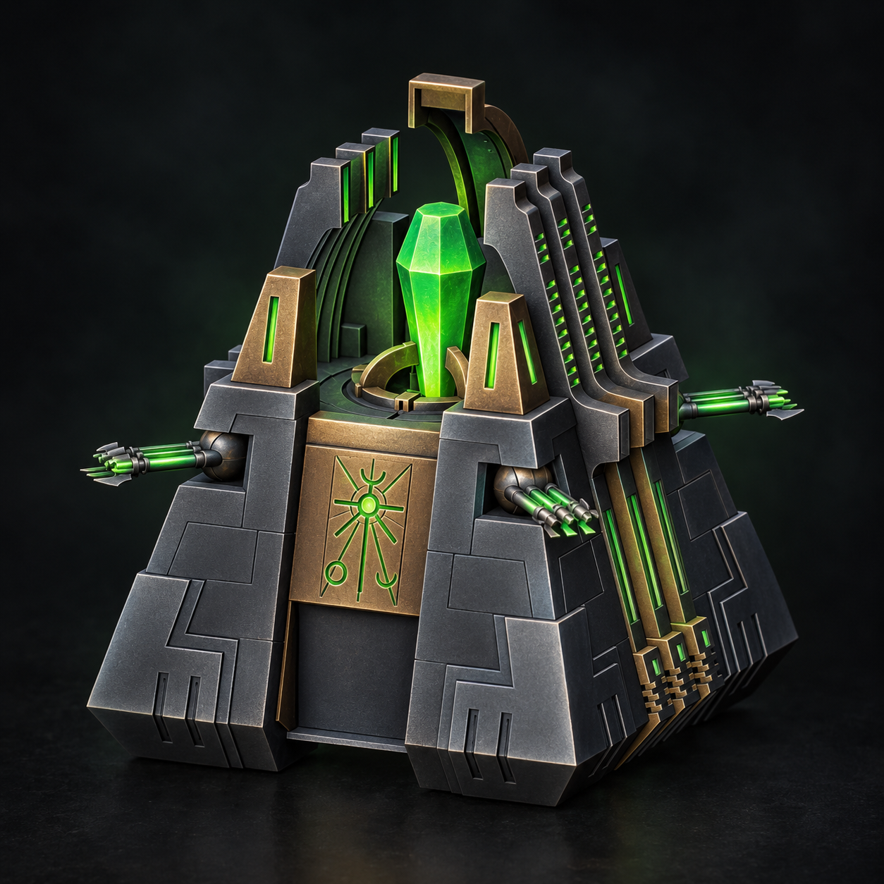 Necron Monolith — graphite and green