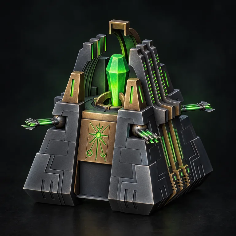 Necron Monolith — graphite and green