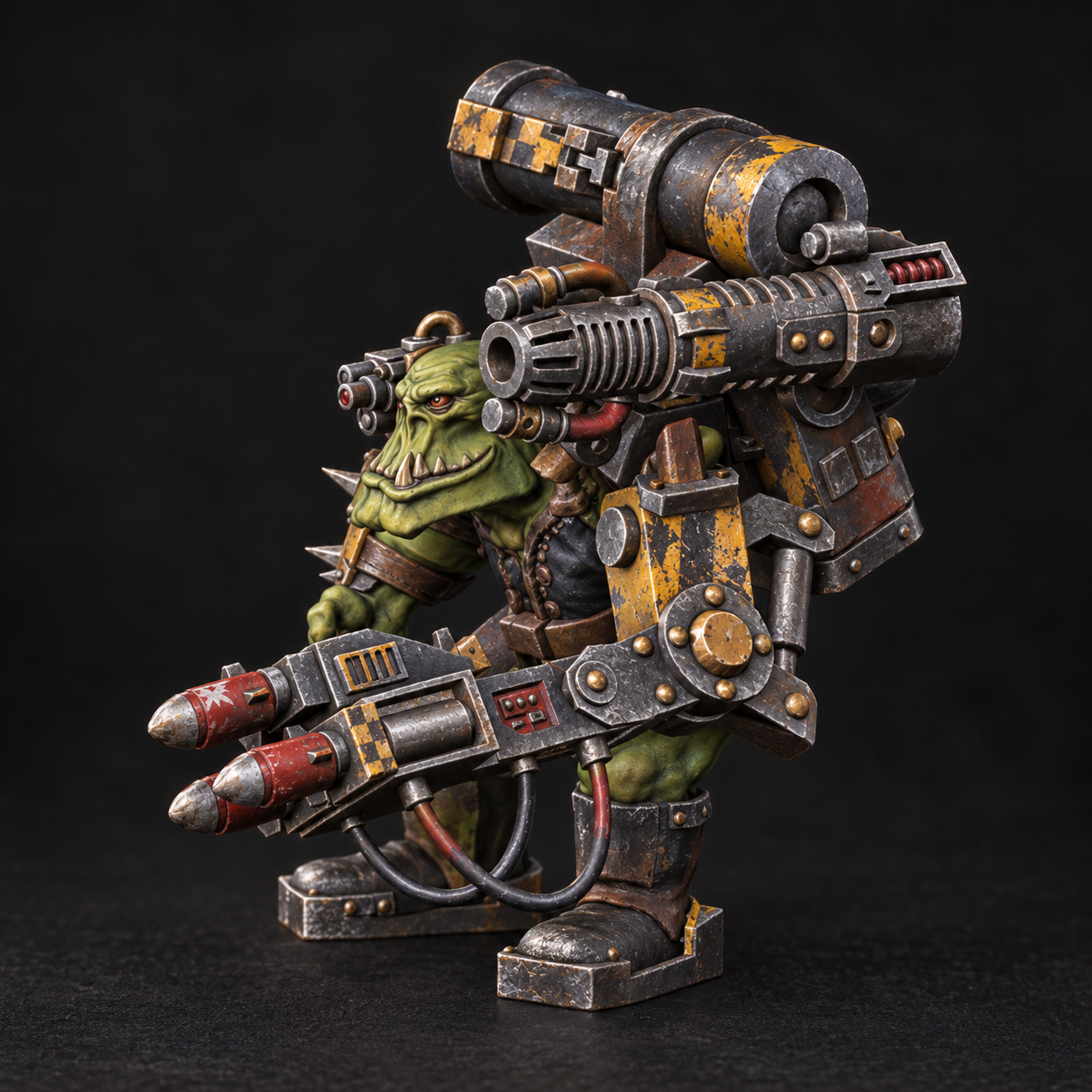 Painted Ork Mek exhibition photograph