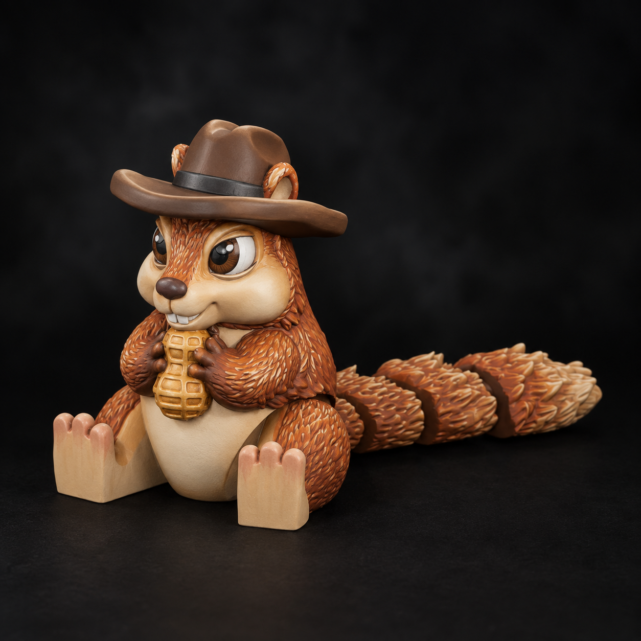 Paint concept — russet fur and walnut hat