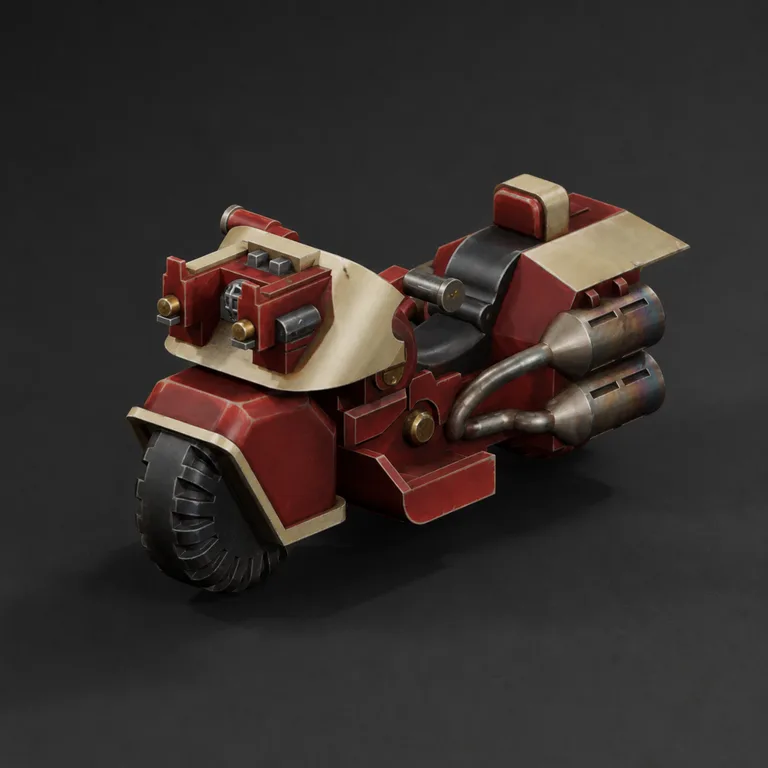 Assault bike — crimson and ivory