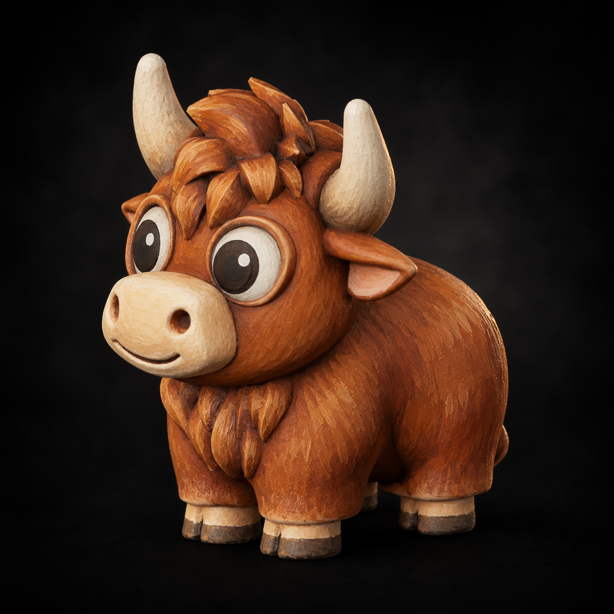 Highland Cow — painted figure