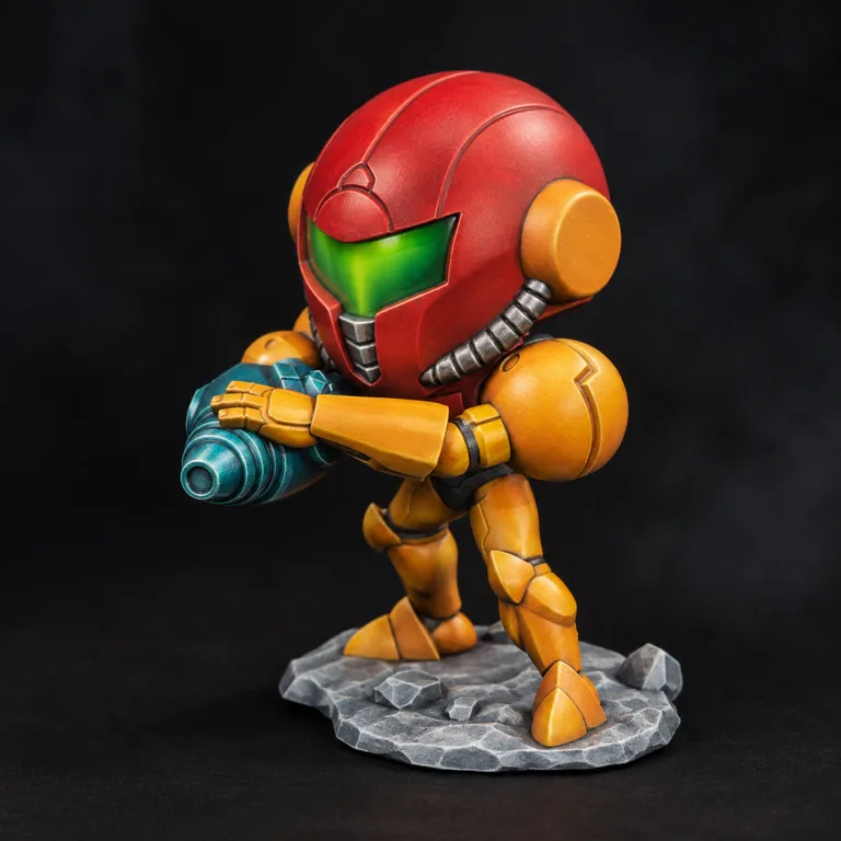 Samus in amber armour