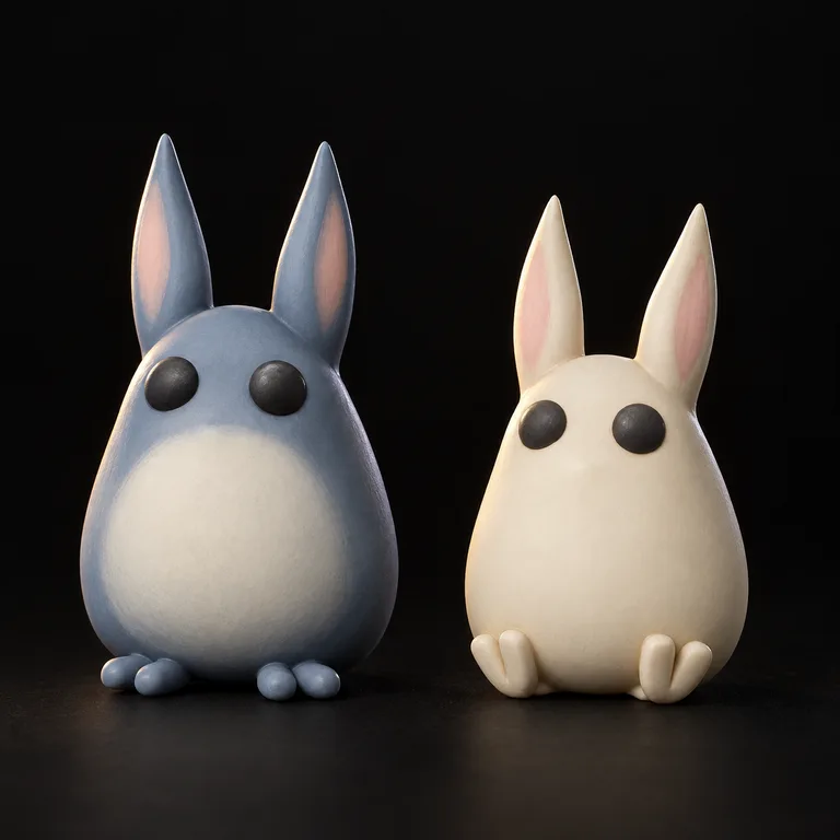 Little Totoro Pair — finished paint