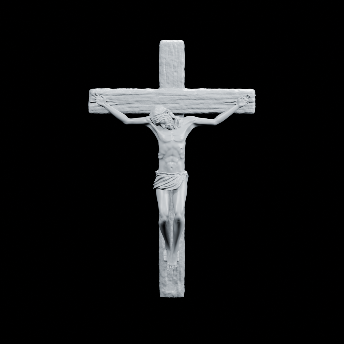 Jesus_Christ_no_torns.stl — front