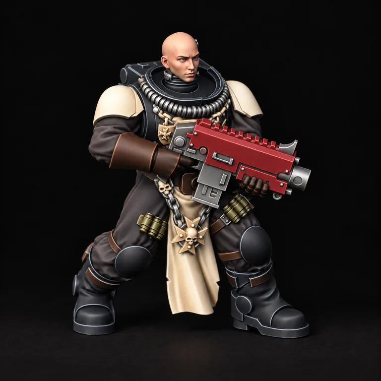 Black Templars — ivory shoulders and red rifle