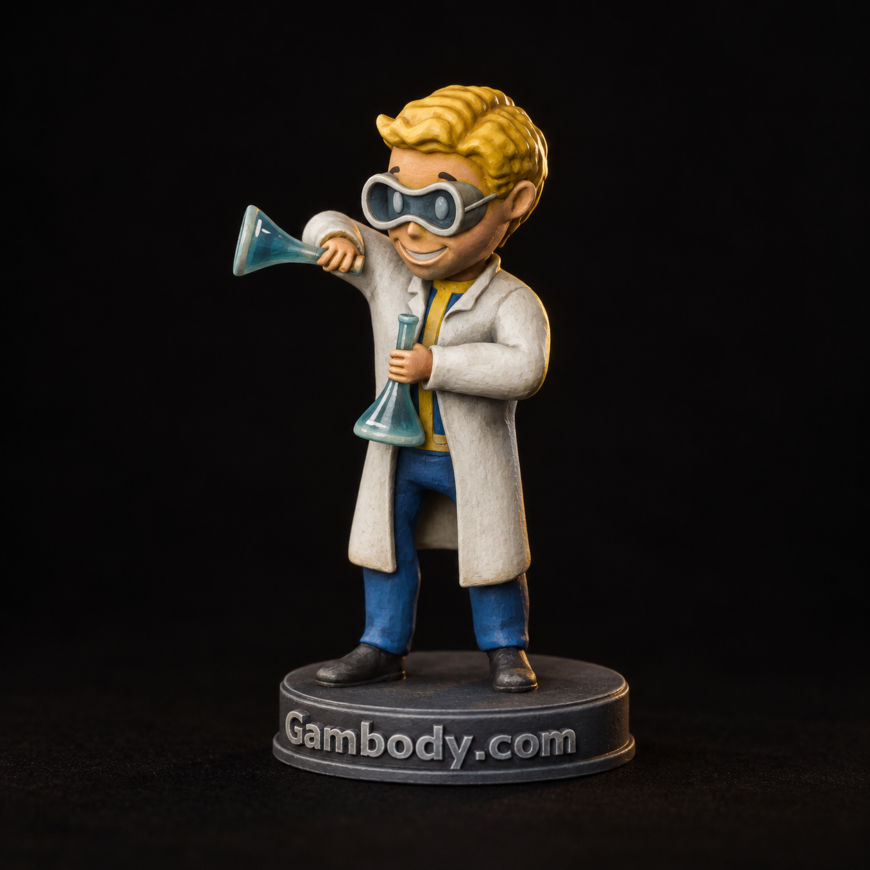 Vault Boy Lab Pose — finished paint