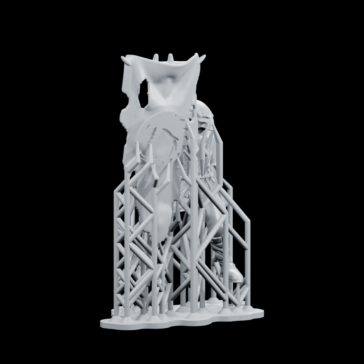 space_cult_banner_bearer_fixed_and_supported.stl — front