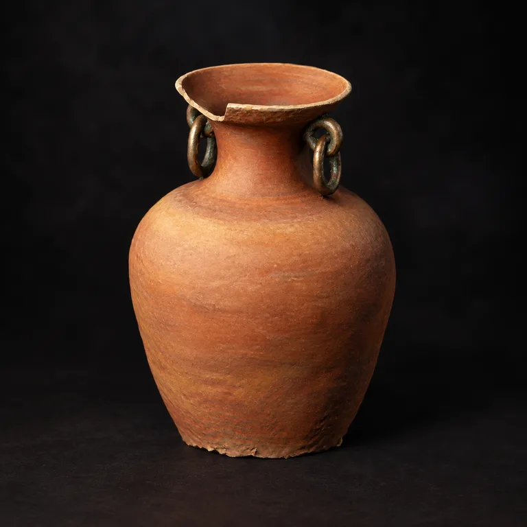 Terracotta and aged bronze