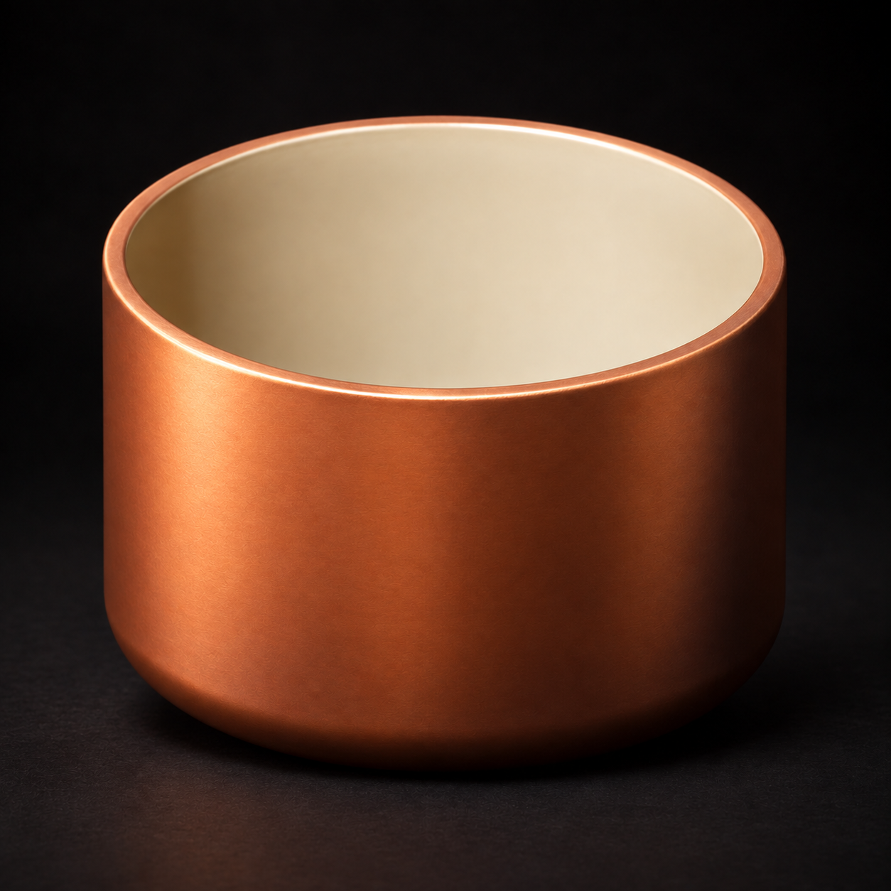 Copper with an ivory interior