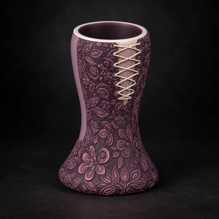 Plum flowers and ivory lacing